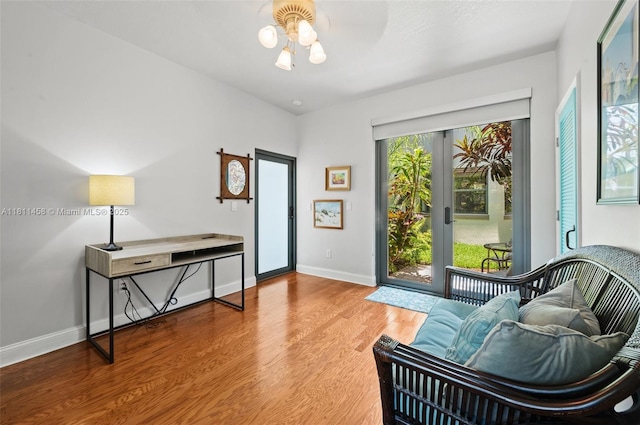 8205 SW 171st Ter, Palmetto Bay, FL 33157 - living area with wood finished floors and ceiling fan