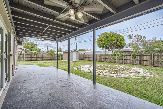 20701 Eagle Nest Rd, Cutler Bay, FL 33189 - view of patio with ceiling fan