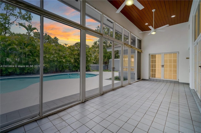 7201 SW 84th Pl, Miami, FL 33143 - unfurnished sunroom featuring french doors