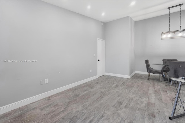 469 NE 207th Ln Unit 205, Miami, FL 33179 - office area with light wood finished floors, baseboards, and recessed lighting