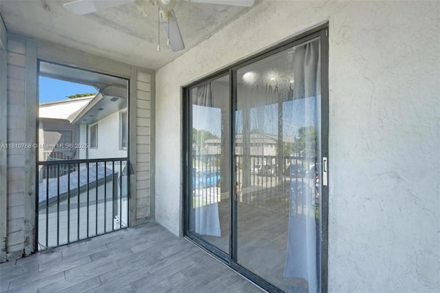 469 NE 207th Ln Unit 205, Miami, FL 33179 - balcony with ceiling fan