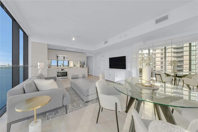 650 NE 32nd St Unit 3708, Miami, FL 33137 - living room with healthy amount of natural light and recessed lighting