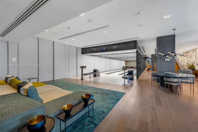 650 NE 32nd St Unit 3708, Miami, FL 33137 - living area featuring wood finished floors and stairs