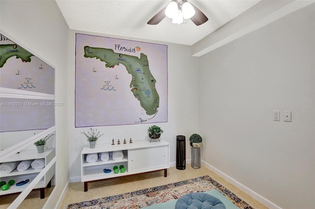 1709 Whitehall Dr Unit 401, Davie, FL 33324 - detailed view of a ceiling fan and baseboards