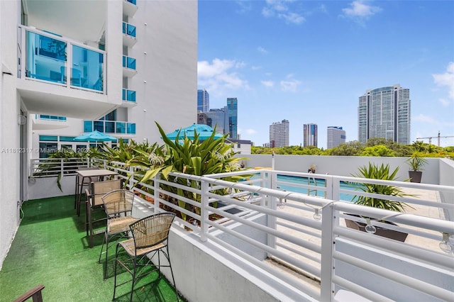 1723 SW 2nd Ave Unit 502, Miami, FL 33129 - balcony featuring a view of skyline