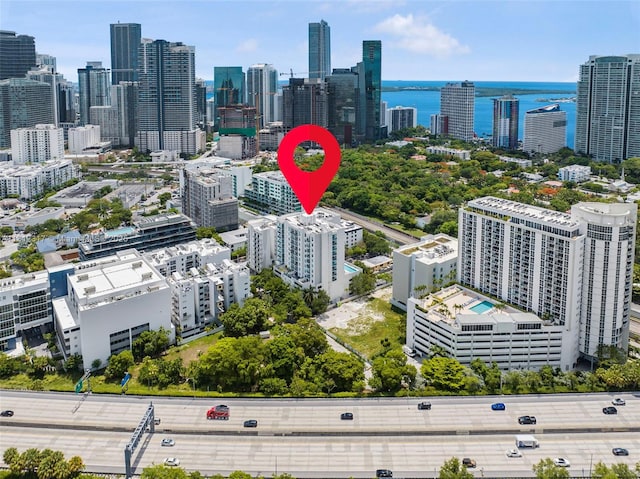 1723 SW 2nd Ave Unit 502, Miami, FL 33129 - bird's eye view of skyline and a large body of water