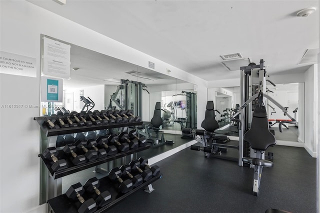 1723 SW 2nd Ave Unit 502, Miami, FL 33129 - exercise room with baseboards