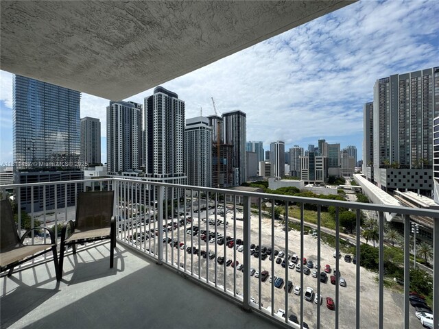 850 N Miami Ave Unit W-1903, Miami, FL 33136 - balcony with a skyline view