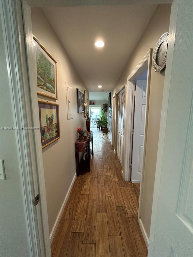 12680 SW 144th Ter, Miami, FL 33186 - corridor with dark wood finished floors and recessed lighting