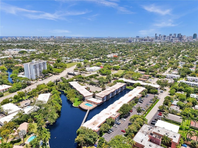 1775 N Andrews Sq Unit 104W, Fort Lauderdale, FL 33311 - aerial view of skyline and a large body of water