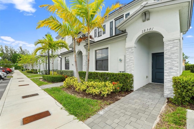28581 SW 132nd Ct, Homestead, FL 33033 - entrance to property with stucco siding and stone siding