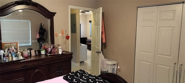 3149 W 68th Pl, Hialeah, FL 33018 - bedroom with light tile patterned floors and a closet