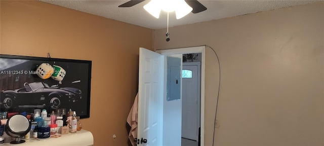 3149 W 68th Pl, Hialeah, FL 33018 - detailed view of electric panel and a ceiling fan