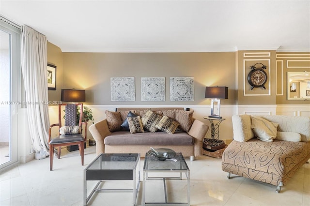 1865 S Ocean Dr Unit 18G, Hallandale Beach, FL 33009 - living area with wainscoting