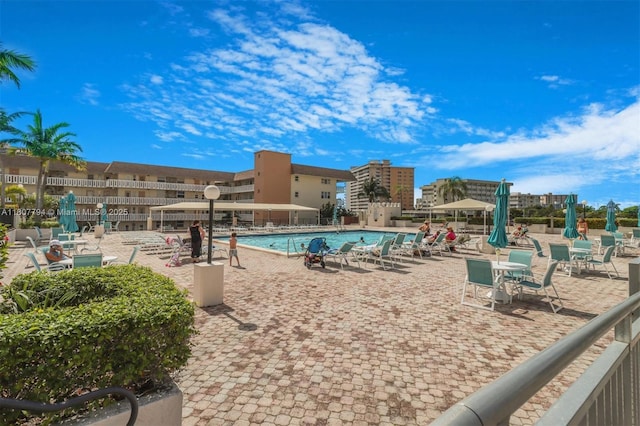 1865 S Ocean Dr Unit 18G, Hallandale Beach, FL 33009 - community pool with a patio area