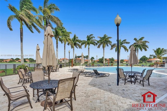 7855 SW 195th Ter, Cutler Bay, FL 33157 - view of patio with a community pool