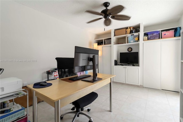 3003 30th Ln, Green Acres, FL 33463 - home office with ceiling fan and a textured ceiling