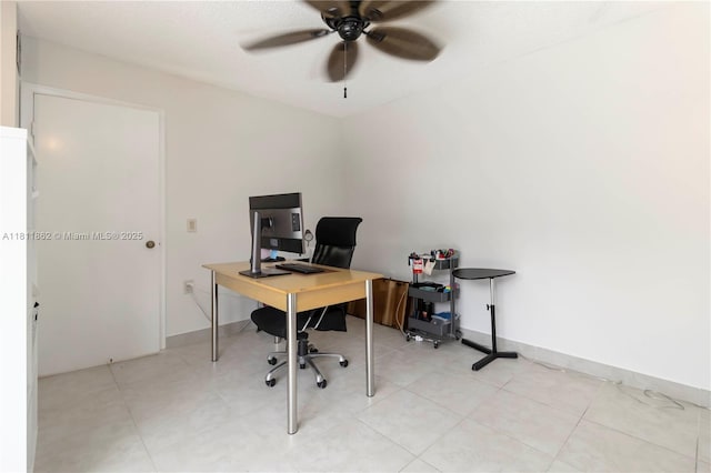 3003 30th Ln, Green Acres, FL 33463 - office featuring ceiling fan and baseboards