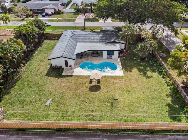 5131 Monroe St, Hollywood, FL 33021 - aerial view of property and surrounding area featuring a pool area