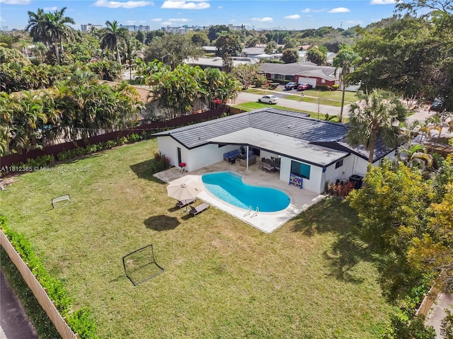 5131 Monroe St, Hollywood, FL 33021 - view of swimming pool with a patio area and a residential view