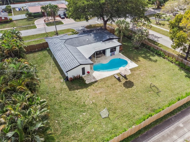 5131 Monroe St, Hollywood, FL 33021 - view from above of property with a pool