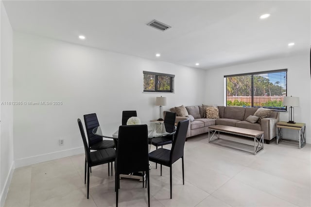 5131 Monroe St, Hollywood, FL 33021 - dining area featuring recessed lighting, baseboards, and light tile patterned floors