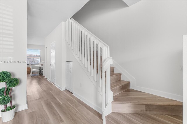9214 W 33rd Ln, Hialeah, FL 33018 - stairway featuring wood finished floors and baseboards