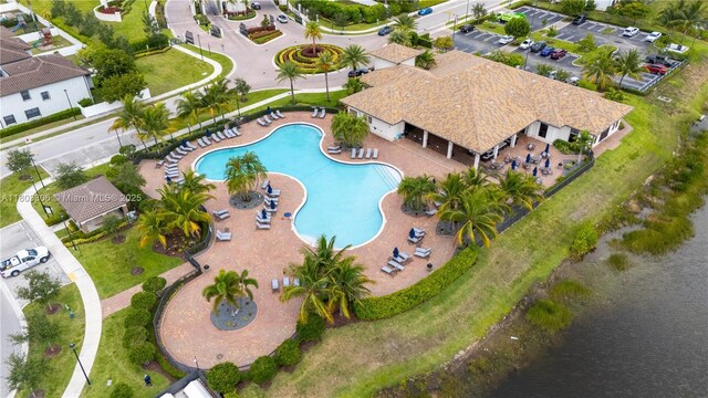9214 W 33rd Ln, Hialeah, FL 33018 - aerial overview of property's location with a pool