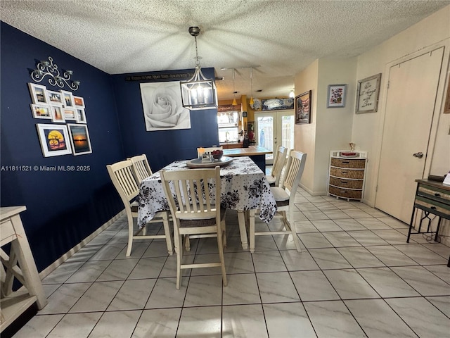 10428 NW 3rd St, Pembroke Pines, FL 33026 - dining area featuring a textured ceiling and a chandelier