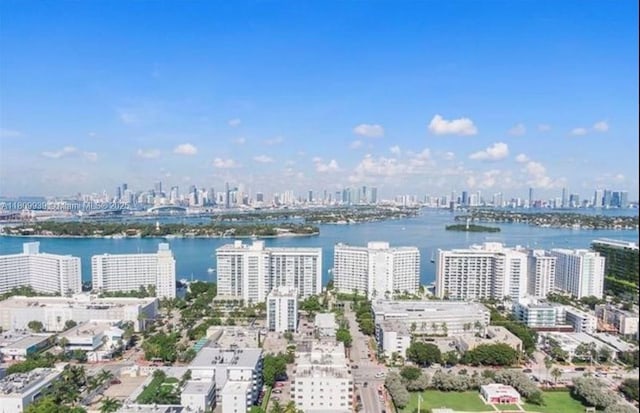 1130 11th St Unit 4J, Miami Beach, FL 33139 - aerial view of city skyline and a large body of water