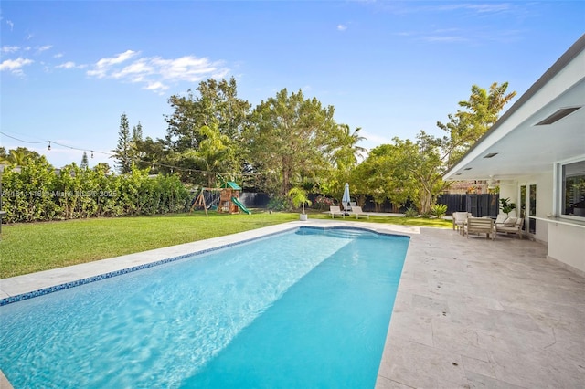 17243 SW 87th Ave, Palmetto Bay, FL 33157 - swimming pool with a playground and a patio