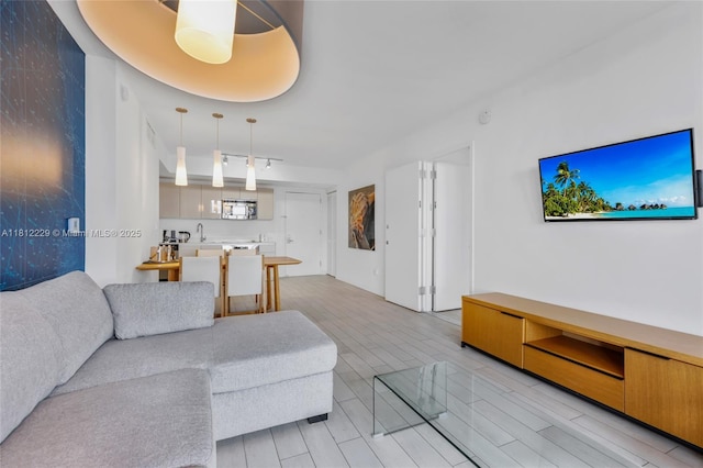 2602 E Hallandale Beach Blvd Unit R1009, Hallandale Beach, FL 33009 - living room with light wood-style floors