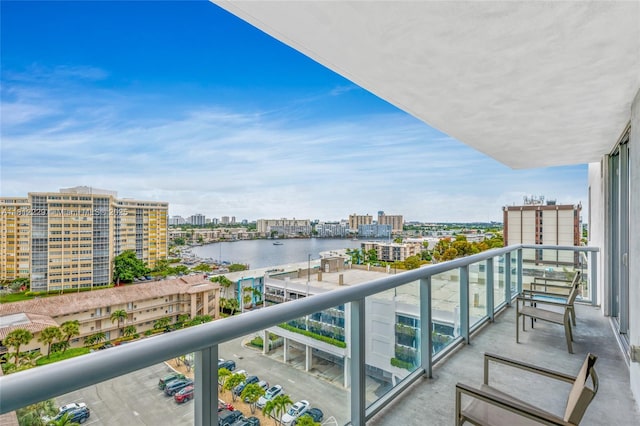 2602 E Hallandale Beach Blvd Unit R1009, Hallandale Beach, FL 33009 - balcony with a water view and a city view