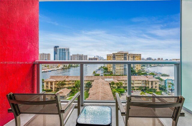 2602 E Hallandale Beach Blvd Unit R1009, Hallandale Beach, FL 33009 - balcony with a city view and a water view