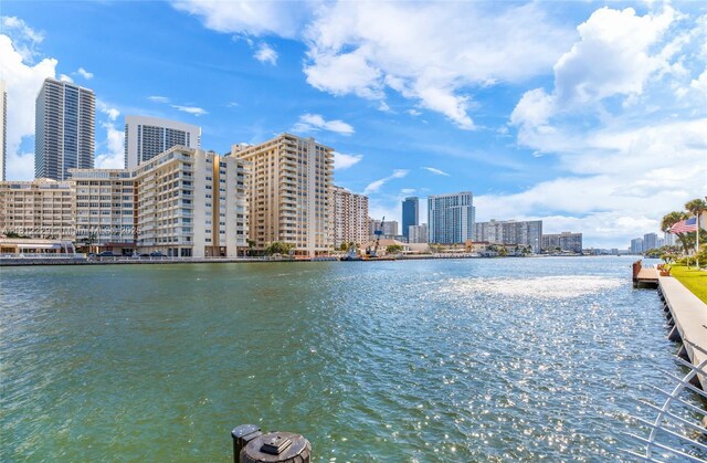 2602 E Hallandale Beach Blvd Unit R1009, Hallandale Beach, FL 33009 - water view featuring skyline