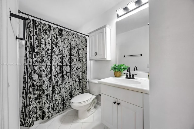 1906 Timberline Rd, Weston, FL 33327 - full bath with vanity, tile patterned flooring, toilet, and a shower