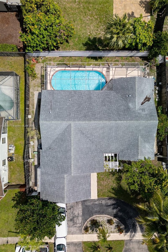 8521 NW 53rd St, Lauderhill, FL 33351 - bird's eye view of a pool area