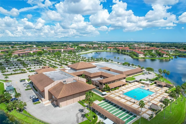801 SW 138th Ave Unit 404E, Pembroke Pines, FL 33027 - bird's eye view of a large body of water and a pool