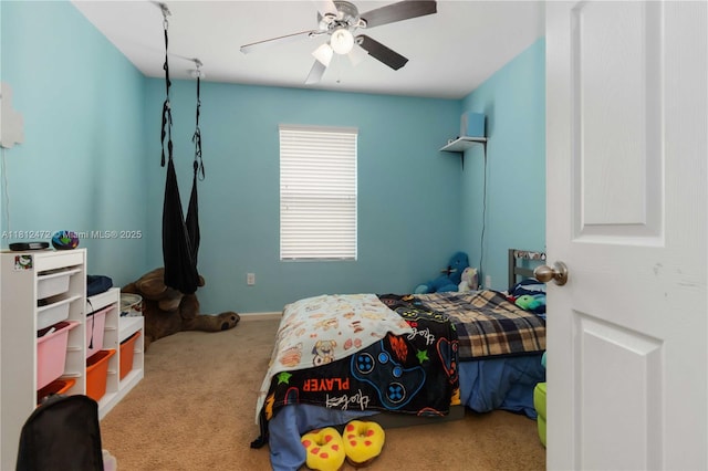 1070 Swiss Pointe Ln, Rockledge, FL 32955 - bedroom with carpet flooring and ceiling fan