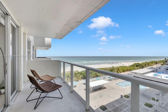 5701 Collins Ave Unit 712, Miami Beach, FL 33140 - balcony with view of water and beach