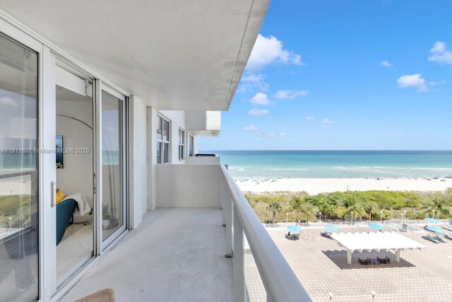 5701 Collins Ave Unit 712, Miami Beach, FL 33140 - balcony featuring view of water and beach