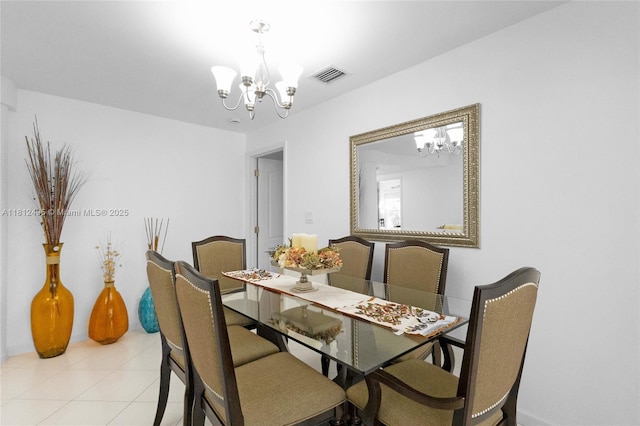 10421 NW 21st St, Pembroke Pines, FL 33026 - dining room featuring a chandelier and light tile patterned floors