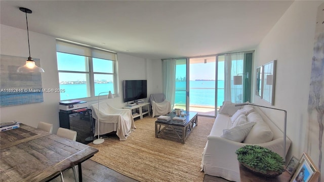 800 Claughton Island Dr Unit 701, Miami, FL 33131 - living room featuring wood finished floors