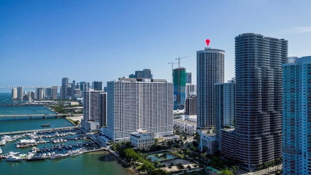 1750 N Bayshore Dr Unit 4801, Miami, FL 33132 - skyline view featuring a large body of water and a marina