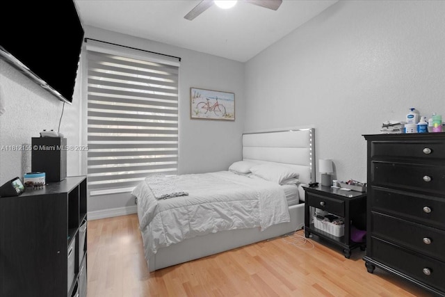 18342 NW 11th St, Pembroke Pines, FL 33029 - bedroom featuring light wood finished floors and a ceiling fan