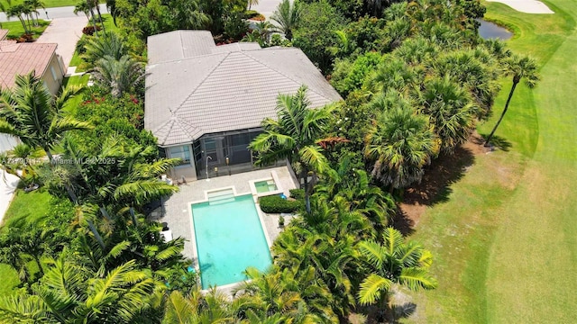 8244 Lakeview Dr, West Palm Beach, FL 33412 - aerial view of property and surrounding area with a pool area, a large body of water, and a local golf course