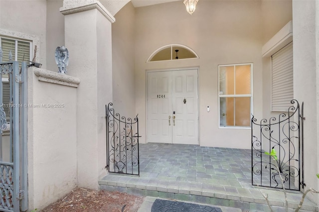 8244 Lakeview Dr, West Palm Beach, FL 33412 - doorway to property with stucco siding