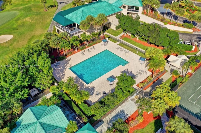 8244 Lakeview Dr, West Palm Beach, FL 33412 - bird's eye view of a pool area and a golf club