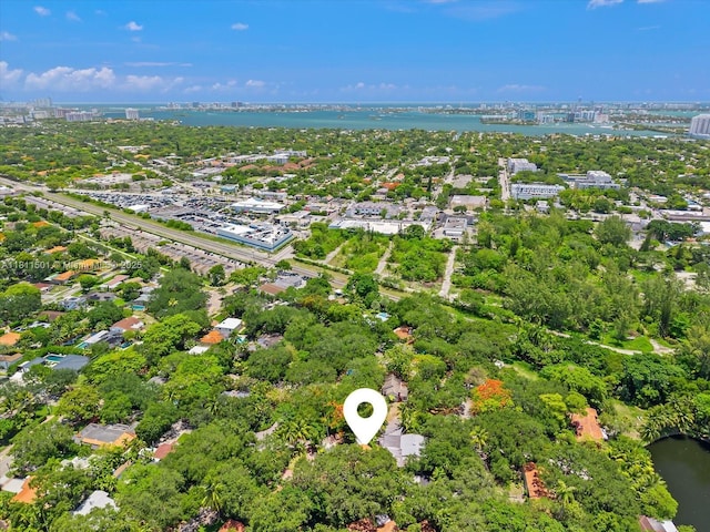 8538 NE 4th Ave, El Portal, FL 33138 - view of property location with nearby urban area, a tree filled landscape, and a nearby body of water