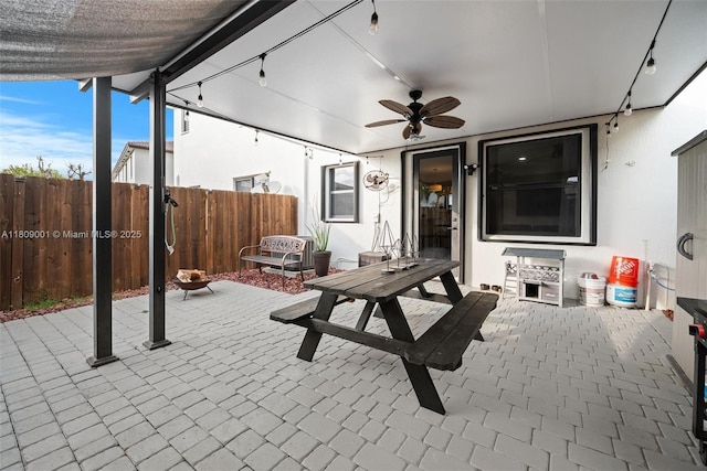 23900 SW 118th Ave, Homestead, FL 33032 - view of patio / terrace featuring a ceiling fan and outdoor dining area